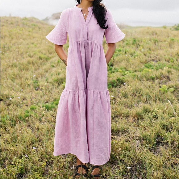 NEW Sunny Morrow Mustard Yellow Maxi Dress - Picture 4 of 4